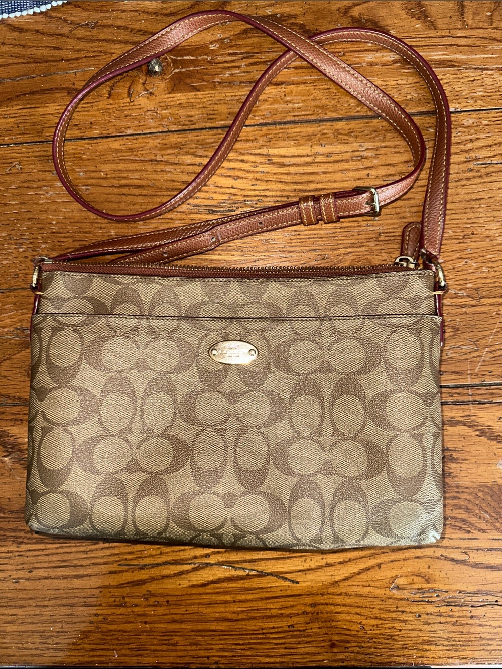 Coach Brown Signature leather Crossbody